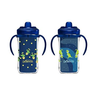 Piifur Weighted Straw Sippy Cup with Strap, Spill Proof Sippy Cups for Baby  2 Year Old, Trainer Cup for Toddlers, 10oz/300ml, Blue