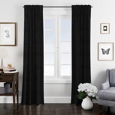 Eclipse Samara Solid Color Blackout Rod Pocket Single Curtain Panel, White,  42 x 63 