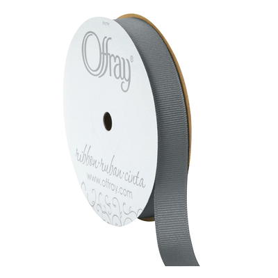 Offray 1/4 inch Gray Metallic Ribbon, 1 Each