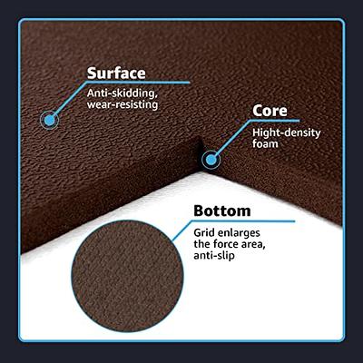 Art3d Anti Fatigue Mat - 1/2 Inch Cushioned Kitchen Mat - Non Slip Foam  Comfort Cushion for Standing Desk, Office or Garage Floor (17.3x28, Black)