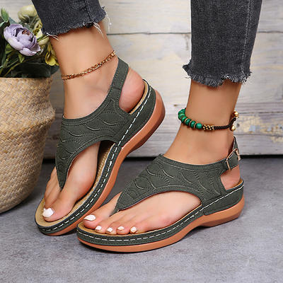 Women's Closed Toe Espadrilles Wedge Sandals, Comfortable Cross Strap Slip  On Heels, Casual Outdoor Fabric Shoes - Temu