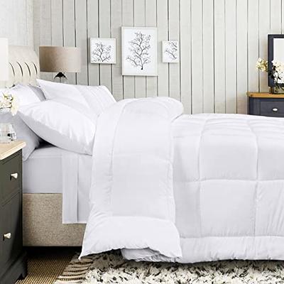 Utopia Bedding Down Alternative Comforter (Queen, White) - All Season  Comforter - Plush Siliconized Fiberfill Duvet Insert - Box