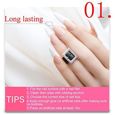 Nail Rhinestone Glue Gel with Brush Pen Set, 38ml Clear Super Strong  Adhesive for Nail Decorations