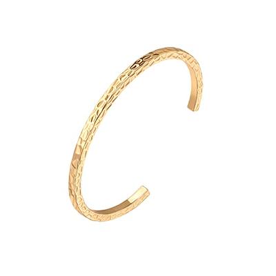 Slit Bangle Bracelet*Two-Tone, 18k Gold & Rhodium Plated - Basique