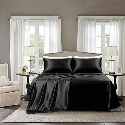 Black Silk Sheets, Luxury Bed Linen Sets