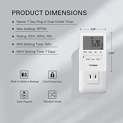 Dual Outlet Plug Timer