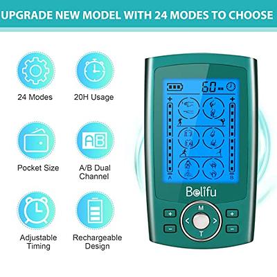 NURSAL 24 Modes Dual Channel TENS Machine EMS Unit Muscle