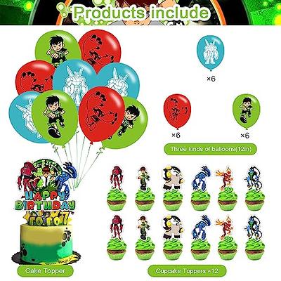 Birthday Party Decorations,Cartoon Theme Party Supplies for Kids Adults  with Happy Birthday Banner Cake Topper Cupcake Toppers Ballons Foil  Balloons