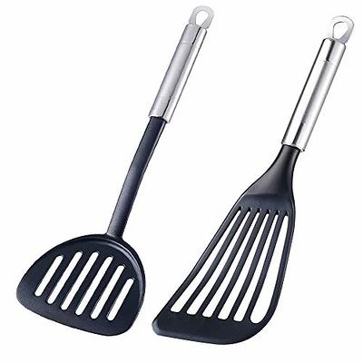 Icing Spatula Metal Stainless Steel for Kitchen Cake Baking  Decorating,Sorxine Angled Icing Spatula Set of 3 with 6, 8, 10 Blade  (Black)