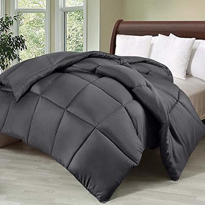 Utopia Bedding Comforter Duvet Insert - Quilted Comforter with Corner Tabs  - Box Stitched Down Alternative Comforter (Twin, Grey) - Yahoo Shopping