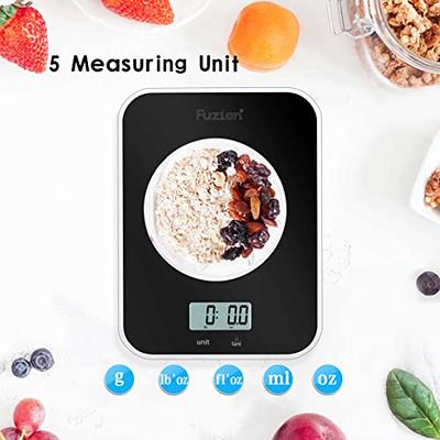 CHWARES Food Scale, Rechargeable Kitchen Scale with Trays 3000g/0.1g, Small  Scale with Tare Function Digital Scale Grams and Ounces for Weight Loss