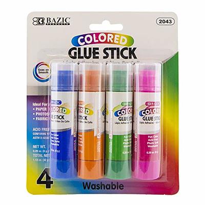 BAZIC Washable Colored Glue Stick 8g/0.28 Oz, All Purpose Acid Glue Sticks  for Kids Photos Paper Kids at School Home Office (4/Pack), 1-Pack - Yahoo  Shopping