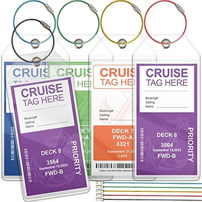 Trianu Luggage Tag for Cruise Ship Essentials for NCL Princess Carnival  Cruise Luggage Tags (20Pack, Silver） 