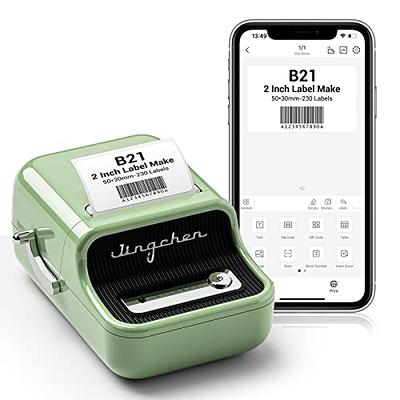 DEEPIN B21 Label Maker-Portable Bluetooth Thermal Label Maker Machine, 2  Inch Barcode Label Printer for Small Business, Clothing, Jewelry, Retail,  Mailing, Barcode, with 1pack 50×30mm Label, Green - Yahoo Shopping