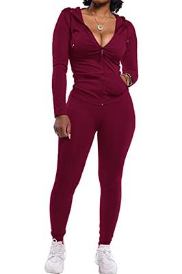 PRETTYGARDEN Women's Two Piece Tracksuit Set Long Sleeve Zipper