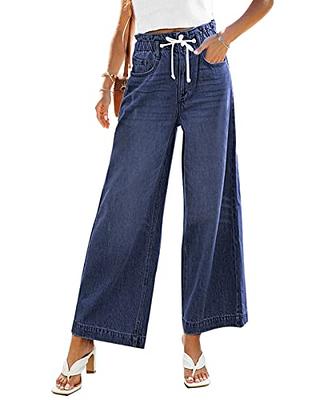 Sidefeel Womens Wide Leg Jeans Casual Baggy High Waisted Stretch