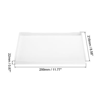 18 x 18 White Square Melamine-Coated Wood Cake Board with Feet