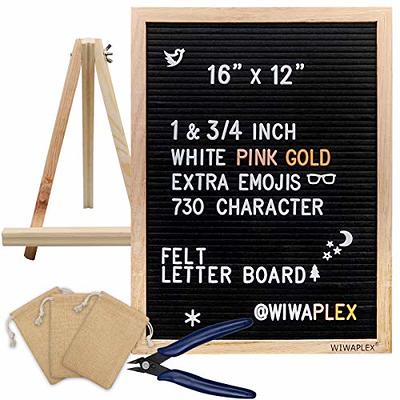 LETTER BOARD Message Sign Changeable Oak Frame Plastic Letters