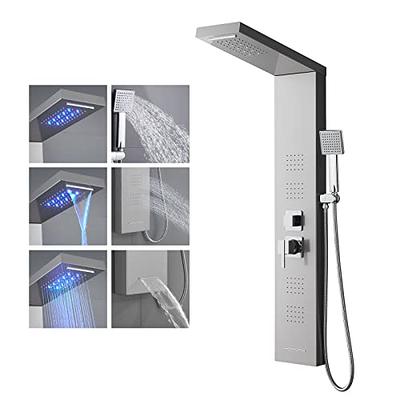 Stainless Steal LED Shower Panel with Hand Held Shower