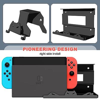  ZAONOOL Wall Mount for Nintendo Switch and Switch OLED, Metal  Wall Mount Kit Shelf Stand Accessories with 5 Game Card Holders and 4 Joy  Con Hanger, Safely Store Switch Console Near