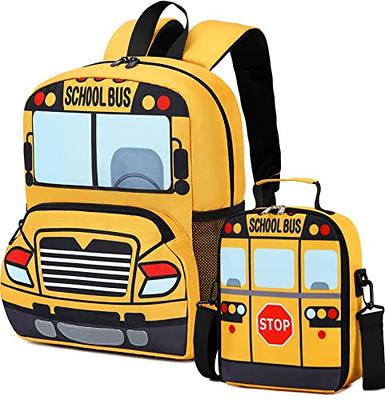 Kids Backpack for Boys Girls Preschool Bookbags 3D Cartoon Daycare Toddler  Bags Medium Yellow