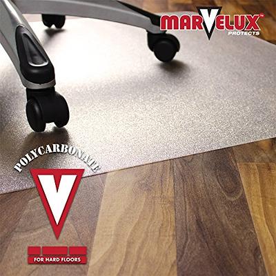 Valuemat Vinyl Rectangular Chair Mat for Hard Floor - 48 x 60