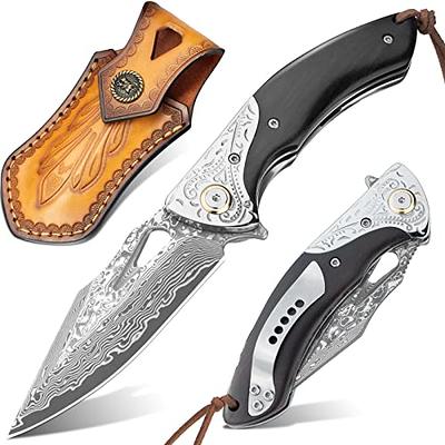 OLIGHT OREMAKE Monsoon Outdoor Kitchen Knife Set with Leather Sheath  Portable