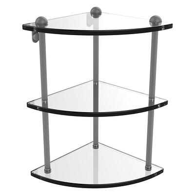 Craft + Main GCS1010 10 inch Glass Shower Shelf - Black