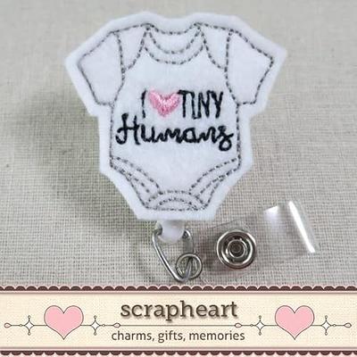 I Love Tiny Humans Badge Reel, Labor & Delivery Nurse Gift, NICU