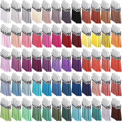 Duufin 240 Pieces Keychain Tassels Bulk Leather Tassel Pendants Colorful  Tassel for Keychain Craft and DIY Projects, 60 Colors (Silver Cap) - Yahoo  Shopping