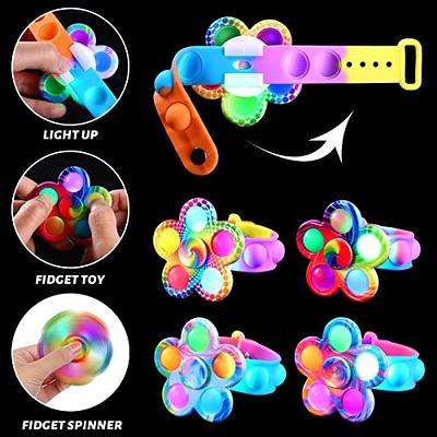 25 Pcs Goodie Bag Stuffers LED Light Up Fidget Spinner Bracelets