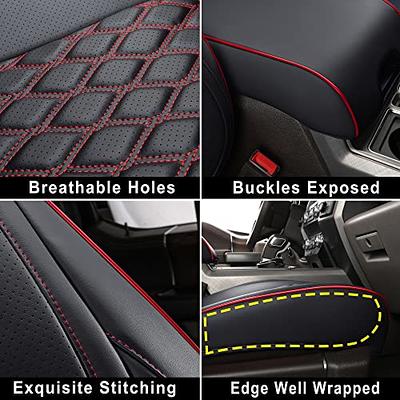 Huidasource Wrangler JL Seat Covers 4 Door, Leather Car Seat Covers Full Set,  Custom Seat Cushion Protector Fit for Jeep Wrangler JL 4-Door 2018-2023  Without Rear Cupholder (Full Set/Black&Red) - Yahoo Shopping