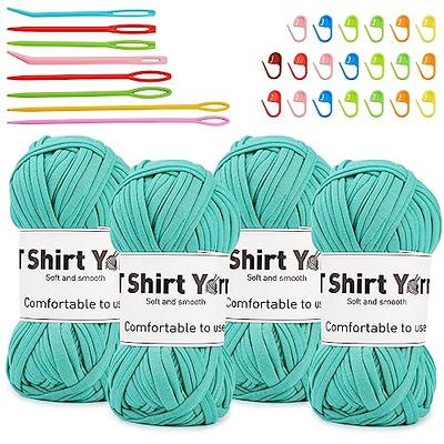 Bupete Yarn for Crocheting & Knitting, Easy Yarn for Beginners with  Easy-to-See Stitches, Stitch Marker, Big Eye Blunt Needle, Beginner Yarn  for Crocheting,(Eraser Red) 