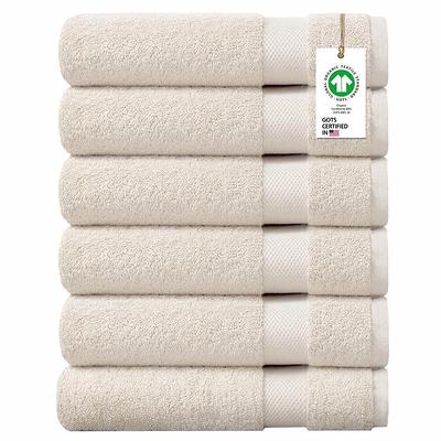 Delara Feather Touch Quick Dry Pack of 6 Marshmallow Solid 650 GSM