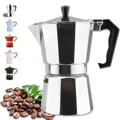 RED Stove Top Espresso Coffee Maker pot Cappuccino Latte 3 Cup Cafetera  Cubana