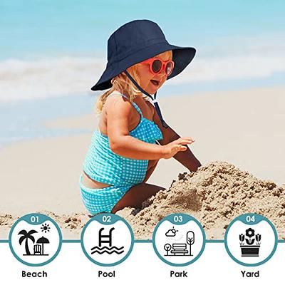 Kids Sun Hats Wide Brim UPF 50+ For Toddler Boys Girls Bucket Hat Caps