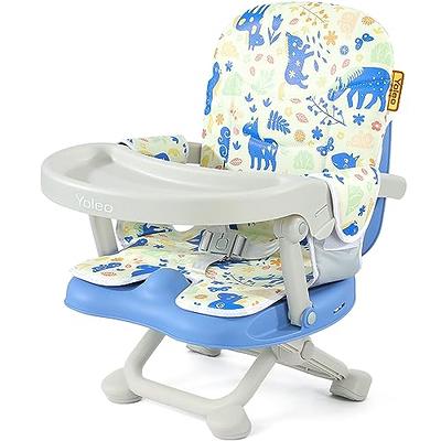 Baby Travel Booster Seat with Double Tray, BabyBond Upgraded Toddler  Portable Baby Chair, Booster Seat for Dining Table, Stable and Foldable  Booster