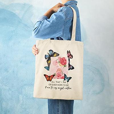 Simple Reusable Canvas Tote Bag for Daily Life with Zipper Inner Phone  Pocket