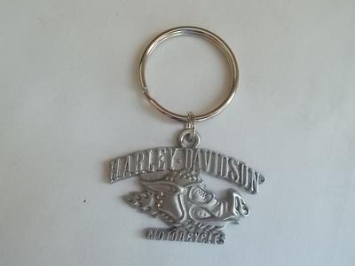 Cool Sterling Silver Harley Davidson Key Ring Keychain Accessoires Sleutelhangers & Keycords Sleutelhangers 