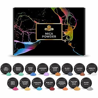 Myoc Mica Powder – Set of 15 (3 g/ 0.11 Oz), Mica Powder Cosmetic Grade for  Soap