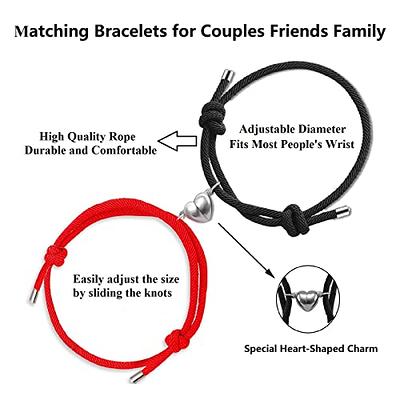 Amazon.com: EXPHAIN Couples Bracelets For Him And Her Bf And Gf  Relationship Bracelets For Couples Matching Best Friend Magnetic Bracelets  Cute Kawaii Bracelet Gifts For Women Girls : Clothing, Shoes & Jewelry