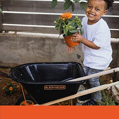 Black and Decker 20 Liter Realistic Wheelbarrow for Kids Ages 3