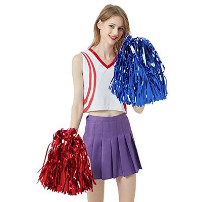 14 inch Cheerleader pom poms Cheerleading Red Siliver Cheer pom