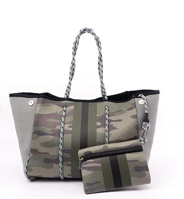 White & Silver Stripe With Small Zippered Purse Neoprene Tote, Neoprene  Tote Bag, Beach Bag, Purses & Bags, Beach Bag - Yahoo Shopping