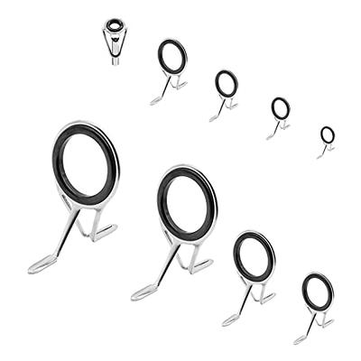 Litoexpe 9 Pieces Fishing Rod Repair Kit, Double Legs Fishing Rod Guides  Rings, Stainless Steel Rod Top Tips Replacement Ceramic Guide Rod Eyelet  (Silver, Black) - Yahoo Shopping