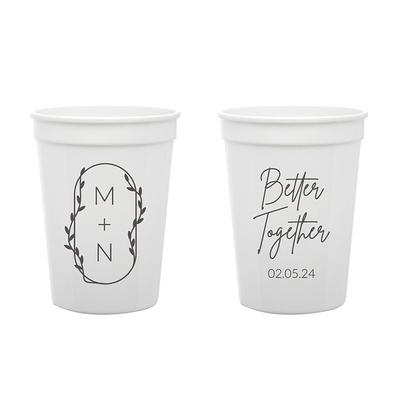 Personalized Plastic Wedding Reception Stadium Cups