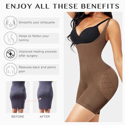 Women's Spaghetti Strap Bodysuit Shapewear With Seamless Tummy Control &  Butt Lifting, Postpartum Recovery & Yoga Jumpsuit