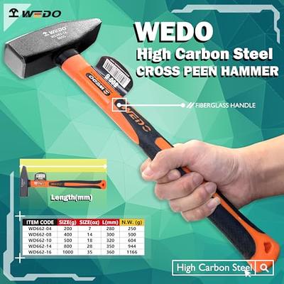 WUTA Leather Mallet Hammer Carbon Steel Double Head Hammer Cobbler Hammer  for Professional Leather Craft Tool