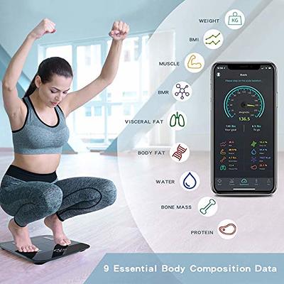  Scale for Body Weight, Lepulse Large Display Body Fat Scale,  High Accurate Digital Bathroom Scales for Weight, BMI Smart Weight Scale  with Body Fat Muscle Heart Rate, 15 Body Compositions with