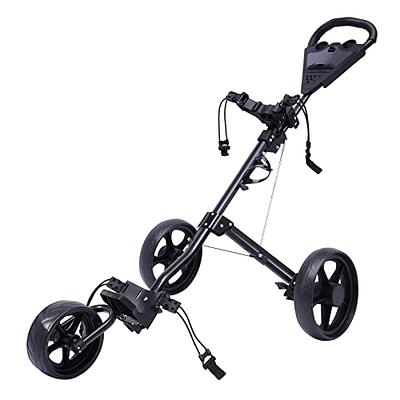 3 Wheel Push Pull Golf Cart Trolley Foot Brake One Second to Open & Close  Folding Cart – All Golf Goods